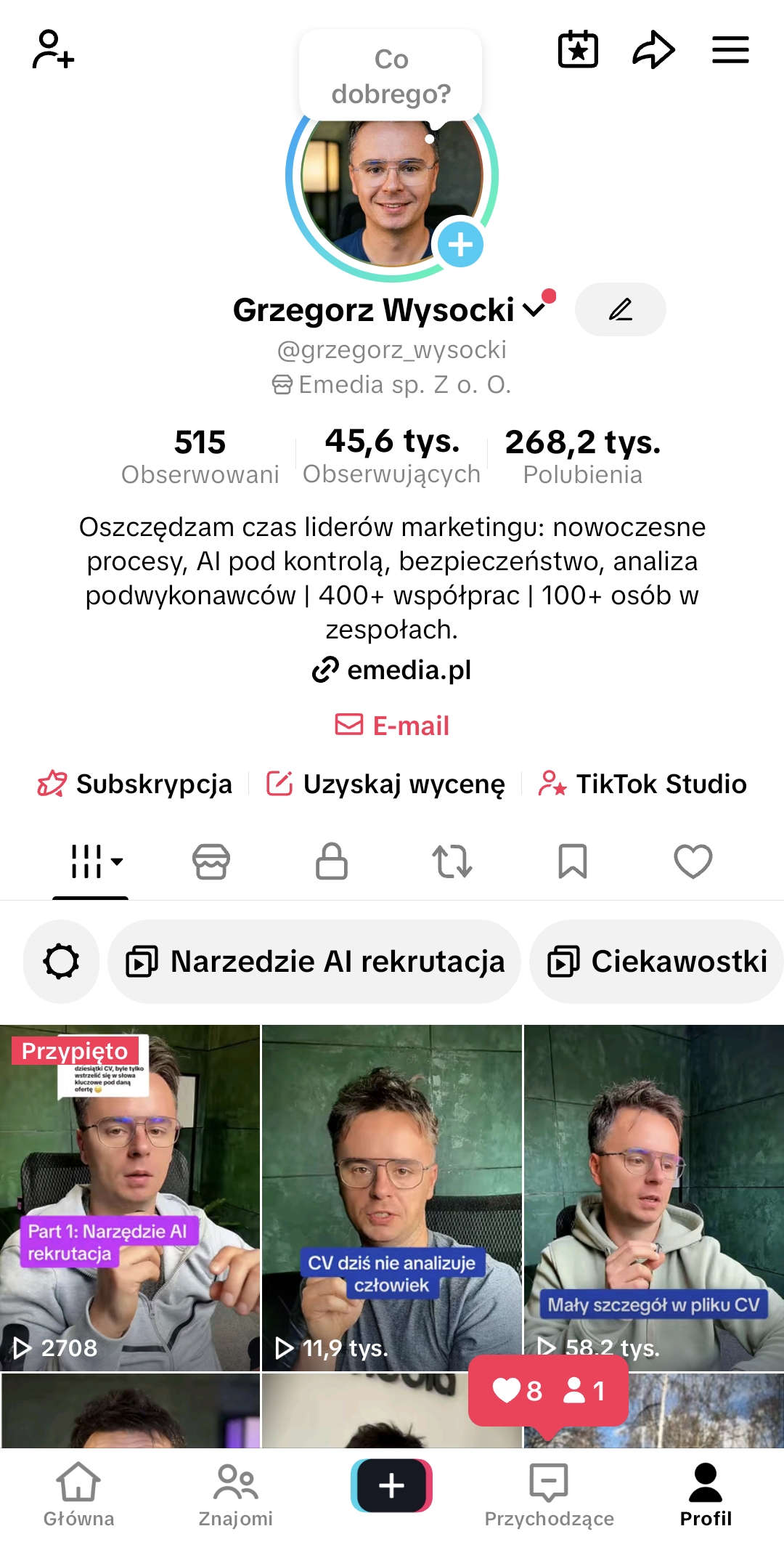 Profil TikTok